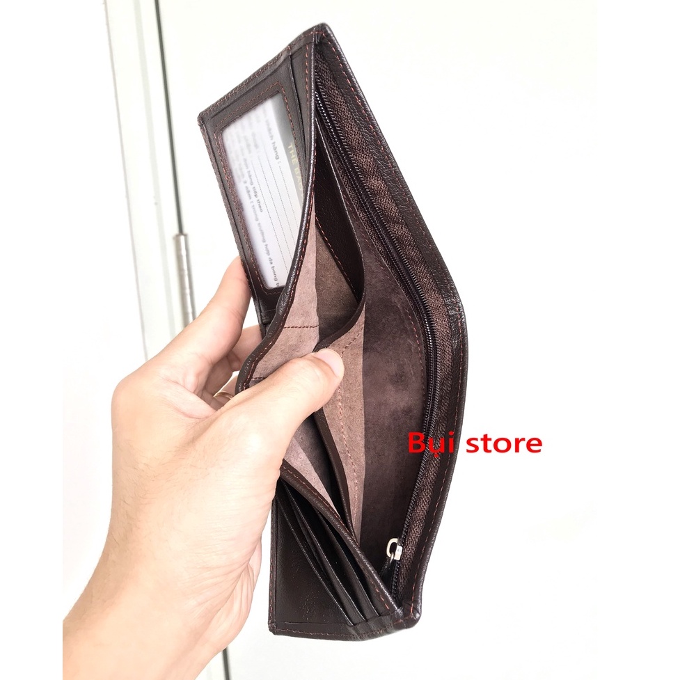 Ví đứng da bò thật, ví nam da Nappa cao cấp bảo hành 2 năm