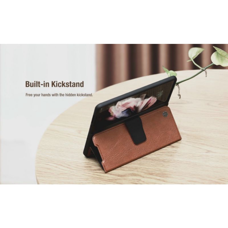 Bao da Samsung Z Fold 3 hãng Nillkin Aoge phong cách sang trọng cao cấp kèm khe cắm bút