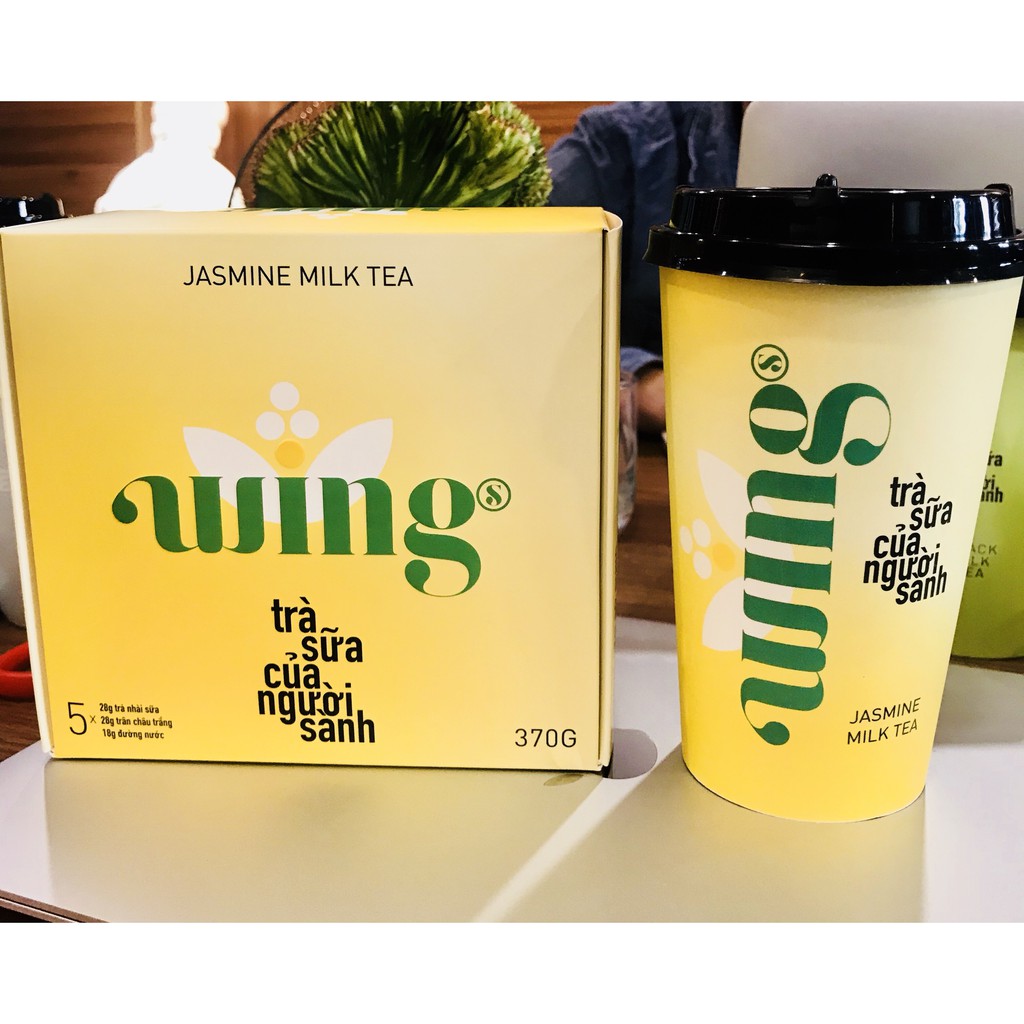 SET 6 LY -  Trà Sữa Hòa Tan Wings (Dạng Cốc Uống Liền) (Hộp quà đẹp và sang, có thể làm quà biếu, tặng) | BigBuy360 - bigbuy360.vn