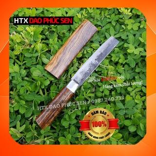 Dao thái nhỏ mini HTX DAO PHÚC SEN GMMC vỏ gỗ cẩm chi độ bền cao 12cm
