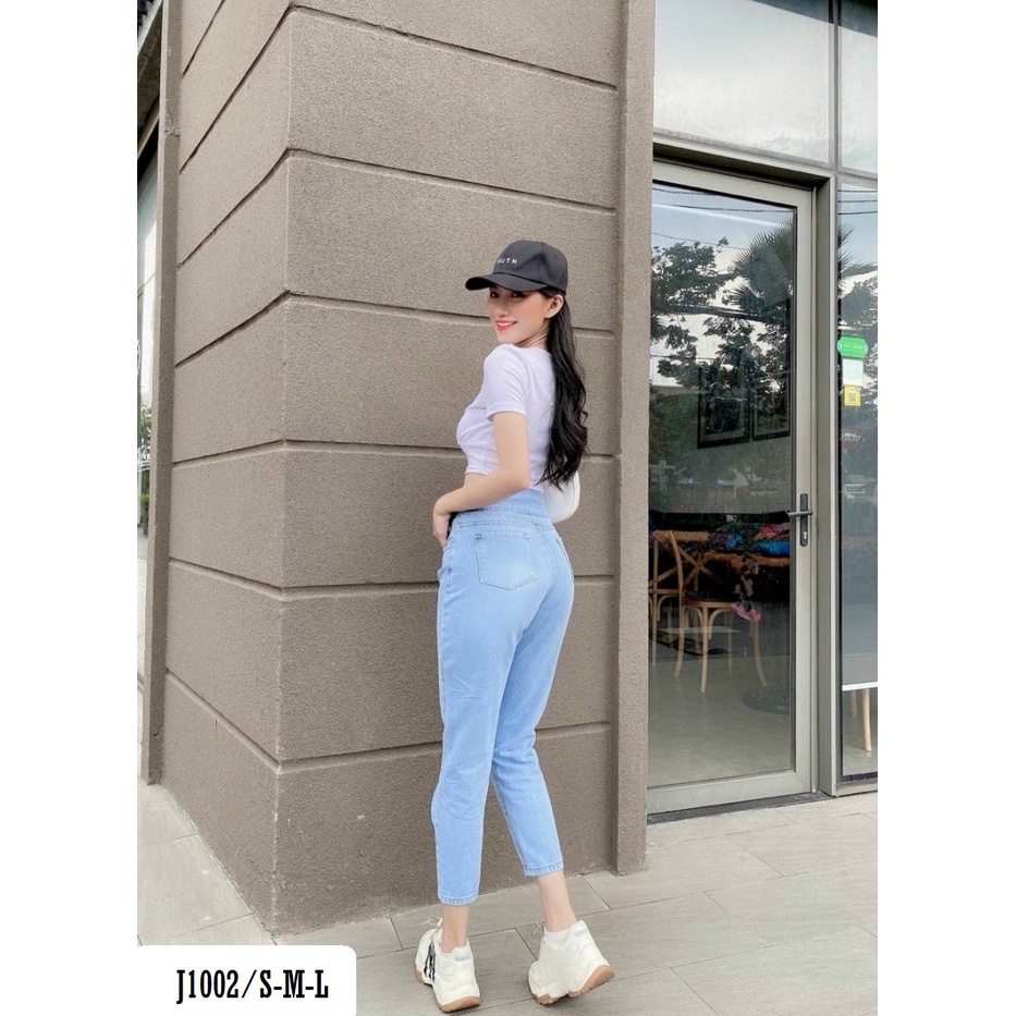 Quần Jean Baggy Nữ Đẹp Lưng Cao Trẻ Trung, Cá Tính J1002 - Jeany
