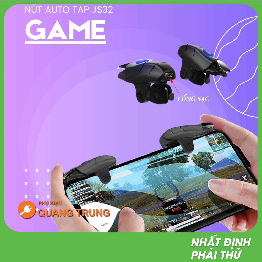 Nút bấm JS32, nút bắn auto táp siêu nhanh 32 nhịp/s chơi Pubg, Free Fire