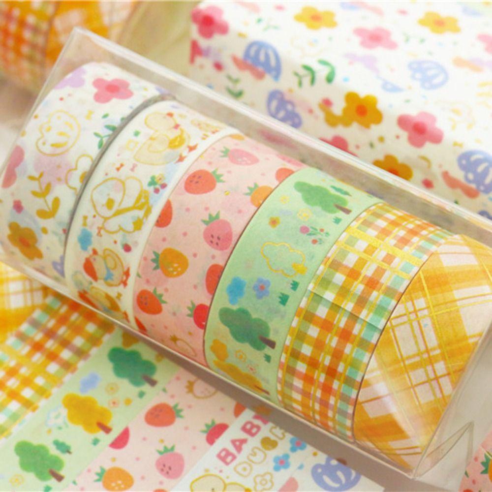 Set 6 Cuộn Băng Dính Họa Tiết Hoạt Hình Đáng Yêu