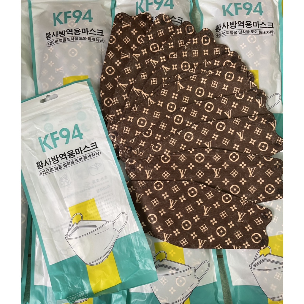 Khẩu trang KF94 LV Nước Ngoài, kháng khuẩn cao, mền, mịn