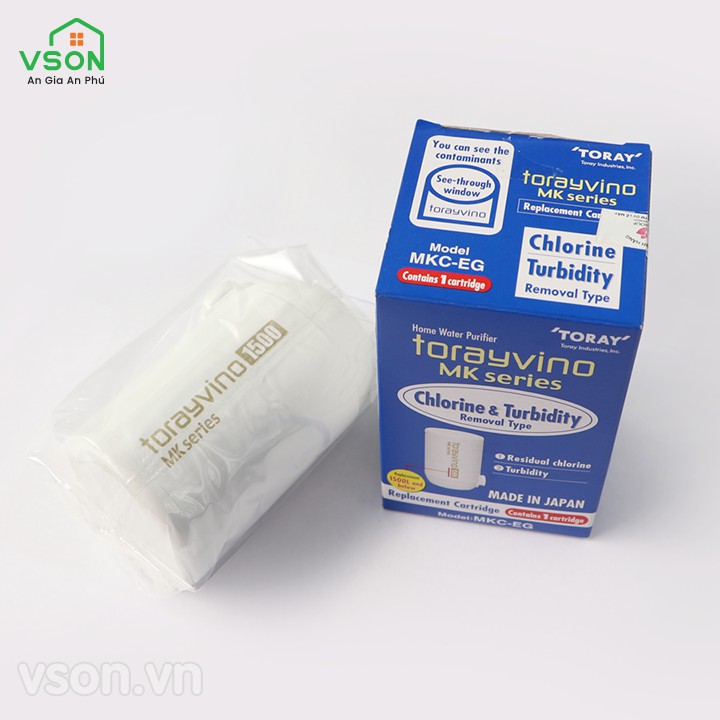 Bộ lọc nước thay thế Torayvino MKC-EG - Khử hoàn toàn clo, độ đục và 99,99% vi khuẩn - Chính hãng Nhật Bản | BigBuy360 - bigbuy360.vn