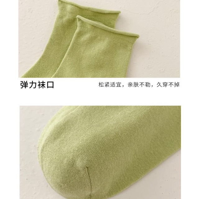 Vớ WAFNHA D597 vải cotton màu kẹo ngọt thoáng khí phong cách Hàn Quốc cho bé gái