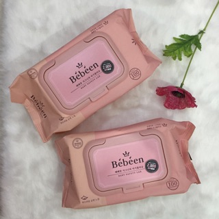 Khăn giấy ướt Bebeen hồng Hàn Quốc 100 tờ