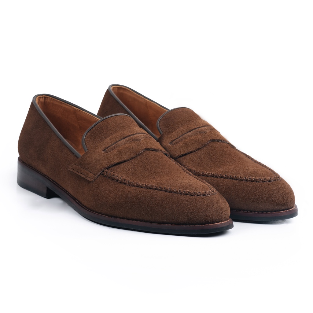 Giày Tây Lười Cao Cấp Classic Loafer - LF02 - Da Bò Ý Lót Trong Da Bò Mộc - Thương hiệu Be Classy