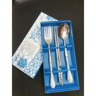 BỘ MUỖNG ĐŨA NĨA INOX HOA VĂN