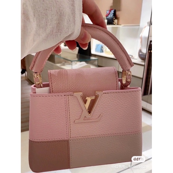 Túi xách/đeo chéo siêu xinh da thật nhập khẩu thương hiệu Louis Vuitton LV Capucines cao cấp