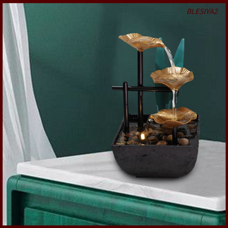 Relaxation Tabletop Water Fountain Indoor Garden Desktop Waterfall Decor