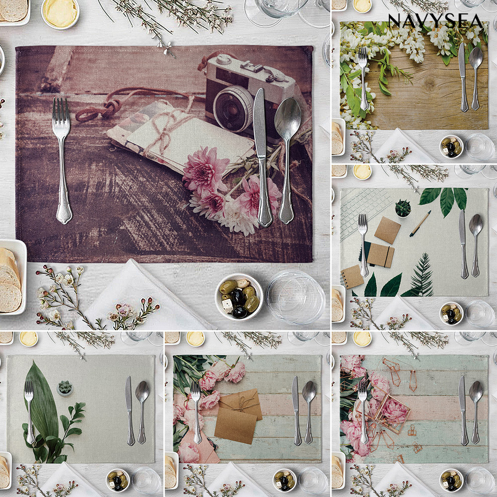 Set 2 Tấm Lót Chén Đĩa Hình Lá Cây Kích Thước 42x32cm | BigBuy360 - bigbuy360.vn