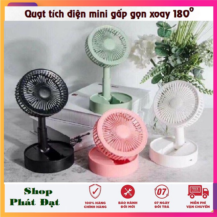 ️FREESHIP️Quạt Mini Để Bàn Sạc Tích Điện Gấp Gọn USB Fan A9, Siêu Tiện Dụng Cho Mùa Hè 2021