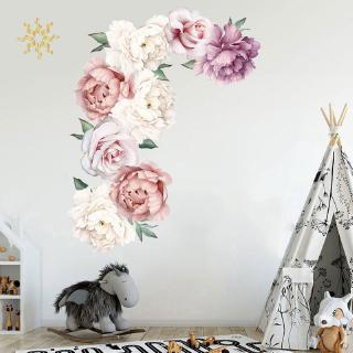 Miếng Dán Tường Pvc Hình Hoa Mẫu Đơn Chất Lượng Cao