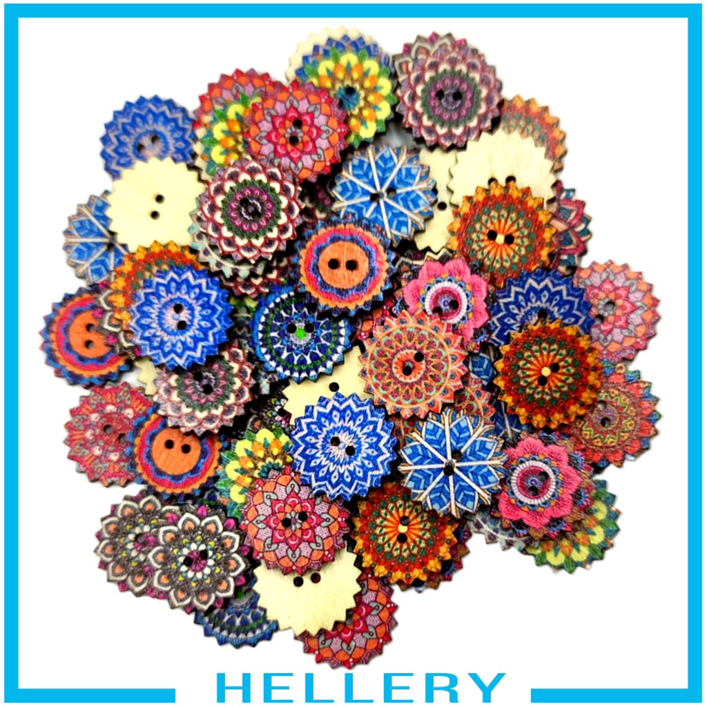 Set 100 Nút Gỗ 20 / 25mm Chuyên Dụng Cho May Vá / Làm Đồ Thủ Công