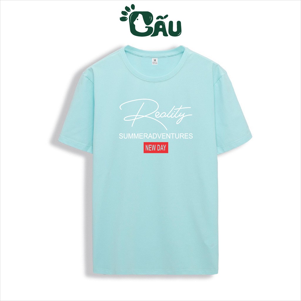 Áo thun nam GẤU 194 REALITY NEWDAY cổ tròn tay ngắn vải coton co dãn, dày dặn, form regular fit | BigBuy360 - bigbuy360.vn
