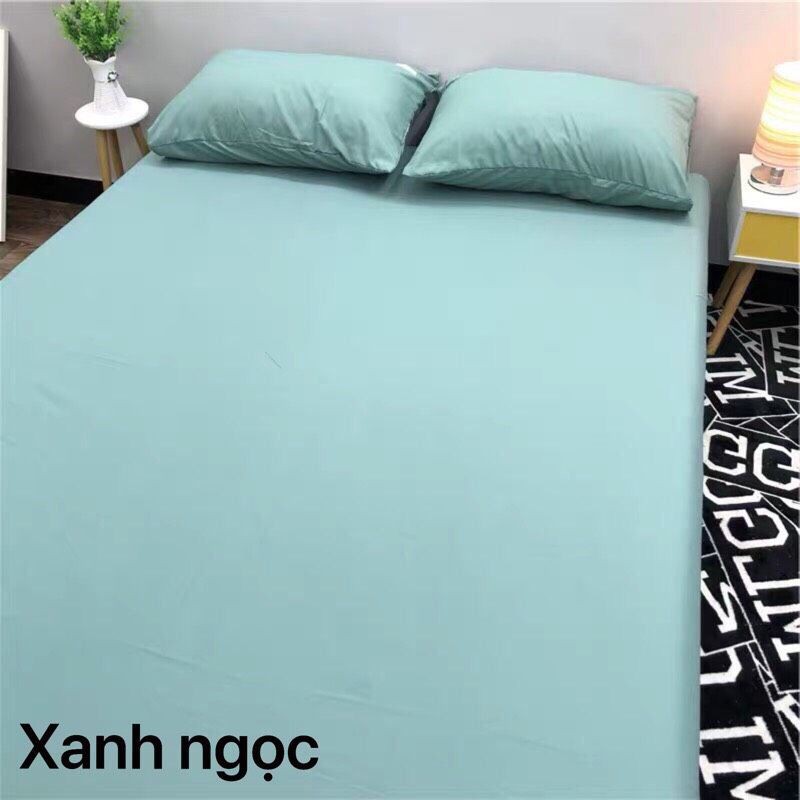 BỘ GA GỐI COTTON TICI MÀU XANH NGỌC (SHOP GỬI MẶC ĐỊNH BO CHUN)