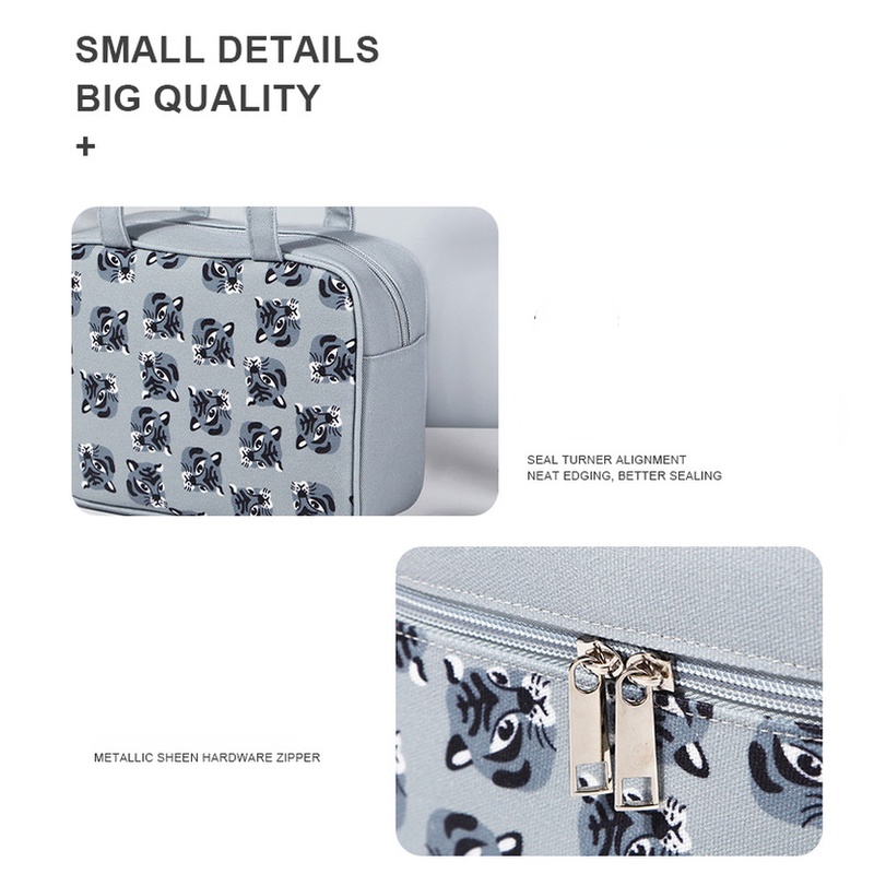 Túi Đựng Mỹ Phẩm Du Lịch Họa Tiết Đầu Hổ Thời Trang