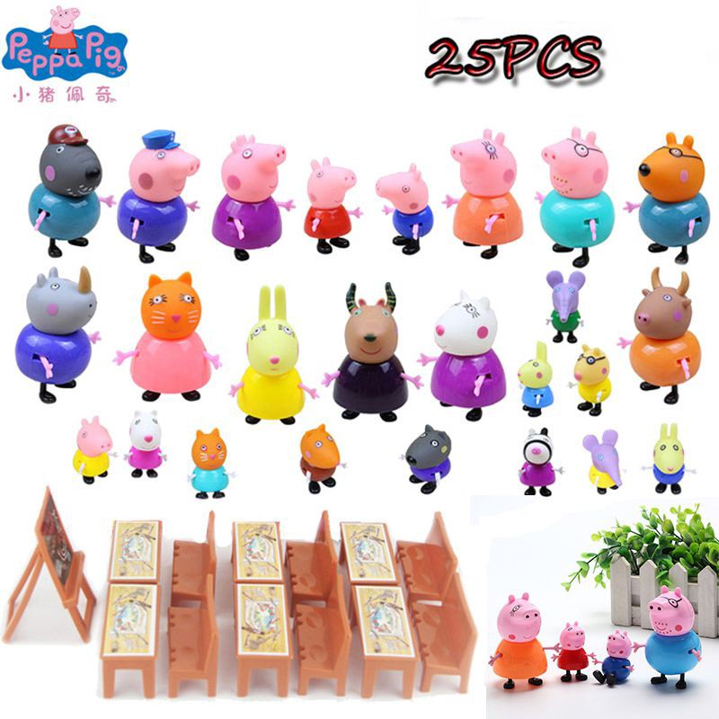 Set 25 Mô Hình Gia Đình Heo Peppa Xinh Xắn