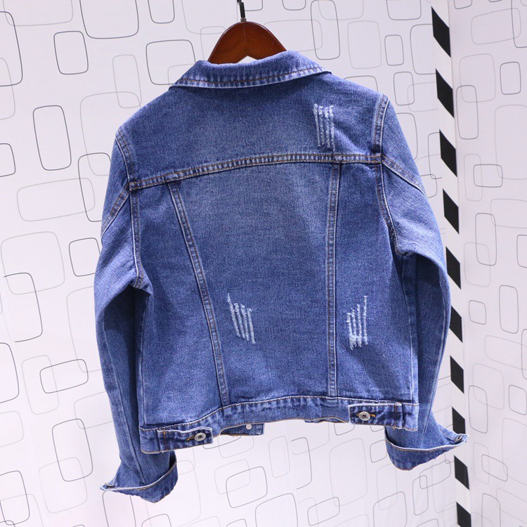 Áo Khoác Denim Dáng Ngắn Form Ôm Thời Trang Cho Nữ