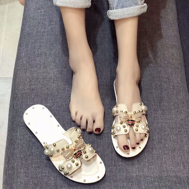 Dép Chữ H con Ong- sẵn đen 35 - ảnh thật cuối