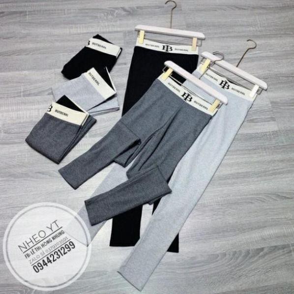 QUẦN LEGGING LEN TĂM CẠP BURBRR [ ảnh&amp;video thật 100%