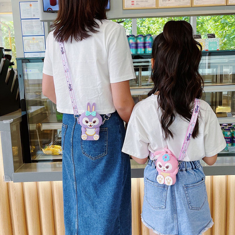 Túi đeo chéo hình thỏ hoạt hình thiết kế dễ thương cho mẹ và bé