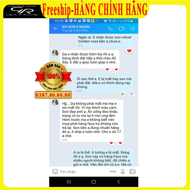 [FreeShip-HÀNG CAO CẤP] Son lì lâu trôi siêu mềm mịn, siêu đẹp, không lem/ Son kem lì velvet matte golden rose