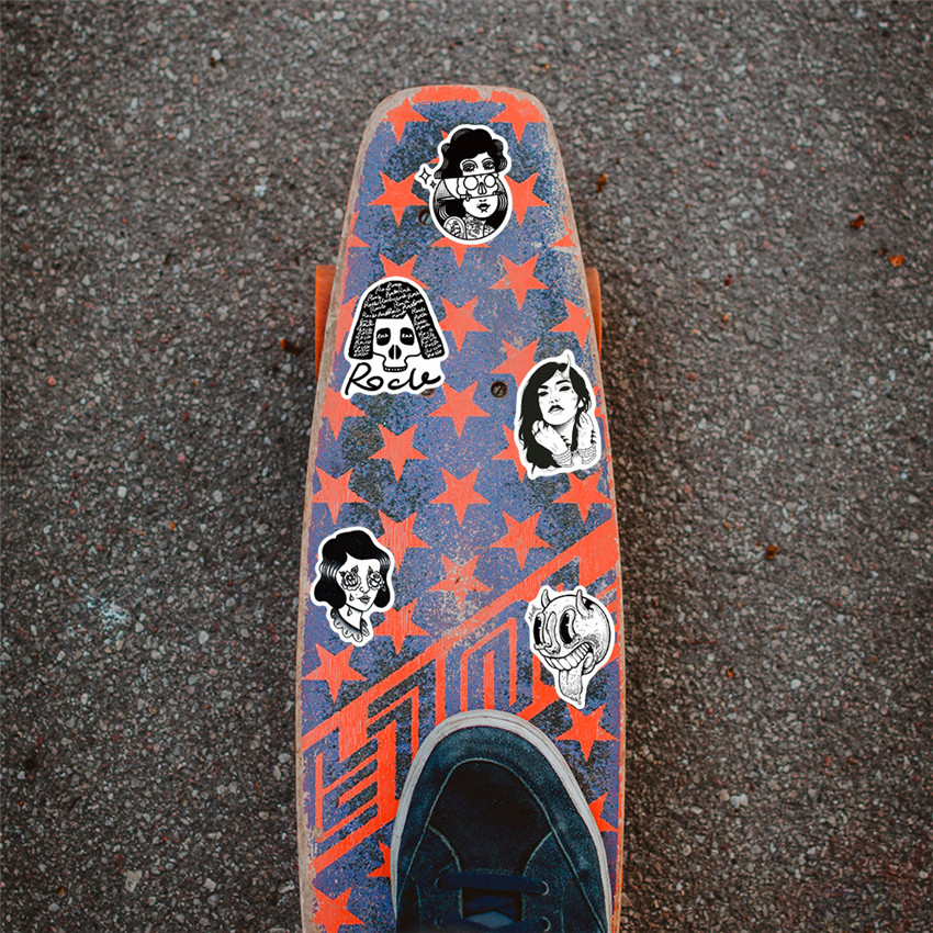 ❉ Gothic Queen - Series 03 Punk Art Stickers ❉ 50Pcs/Set DIY Luggage Laptop Skateboard Decals Doodle Stickers