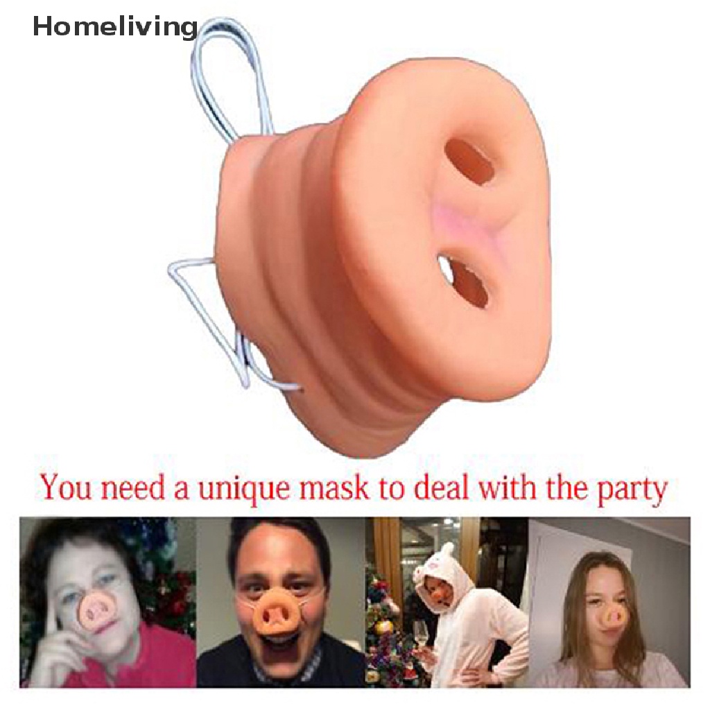 Mặt Nạ Mũi Chú Heo Bằng Cao Su Dễ Thương Dùng Hóa Trang Halloween