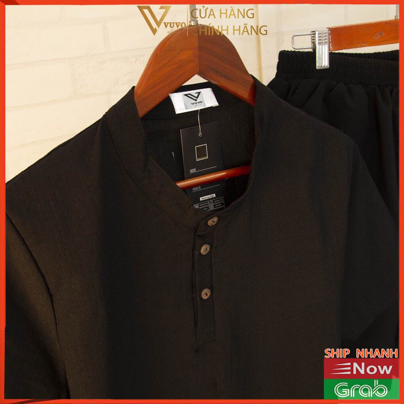 Bộ Quần Áo Đũi Nam Vuvo Official Đủ Màu Đủ Size Chất Vải Đũi Thái Mềm Mịn Mát | BigBuy360 - bigbuy360.vn