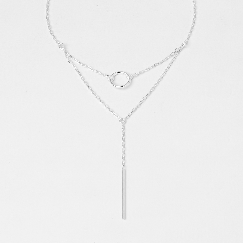 Dây chuyền Bạc Nữ 925 -Kiểu Layder Sang Trọng- KaT Jewelry