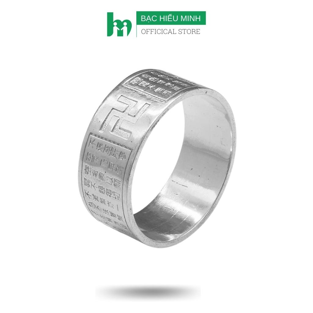 Nhẫn Nam Bạc Hiểu Minh NA589 Chữ Vạn Bảo Hành Vĩnh Viễn
