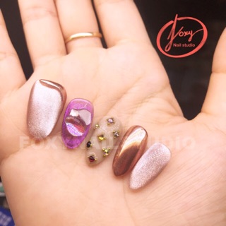 [NAILBOX] Bộ móng giả tông hồng tím sáng chảnh (form inbox) - dùng được nhiều lần