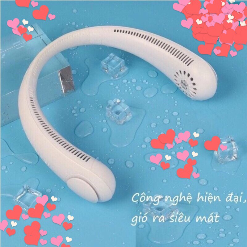 Quạt mini đeo cổ không cánh Bladeless Neck Cooler , hàng chính hãng bh 12 tháng ,Model mới 2021 hot hè năm nay. Tiện lợi