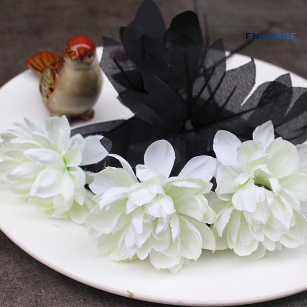 1 Nhánh Hoa Nhân Tạo Bằng Lụa Trong Suốt Trang Trí Tiệc