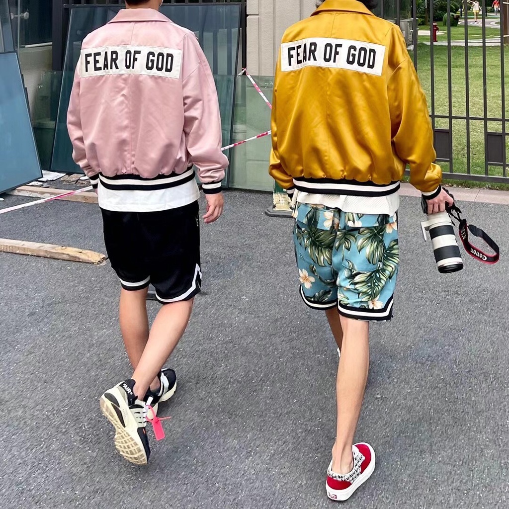 S-xl Hàng Mới Về Áo Khoác Hai Mặt Đường Phố Giản Dị Cần Thiết Yếu Sợ Hãi Sương Mù C