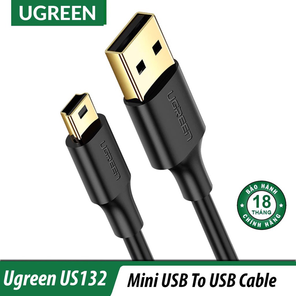 Cáp Mini USB 2.0 Cao Cấp Ugreen 10354 10355 dài 0.5-1m chính hãng