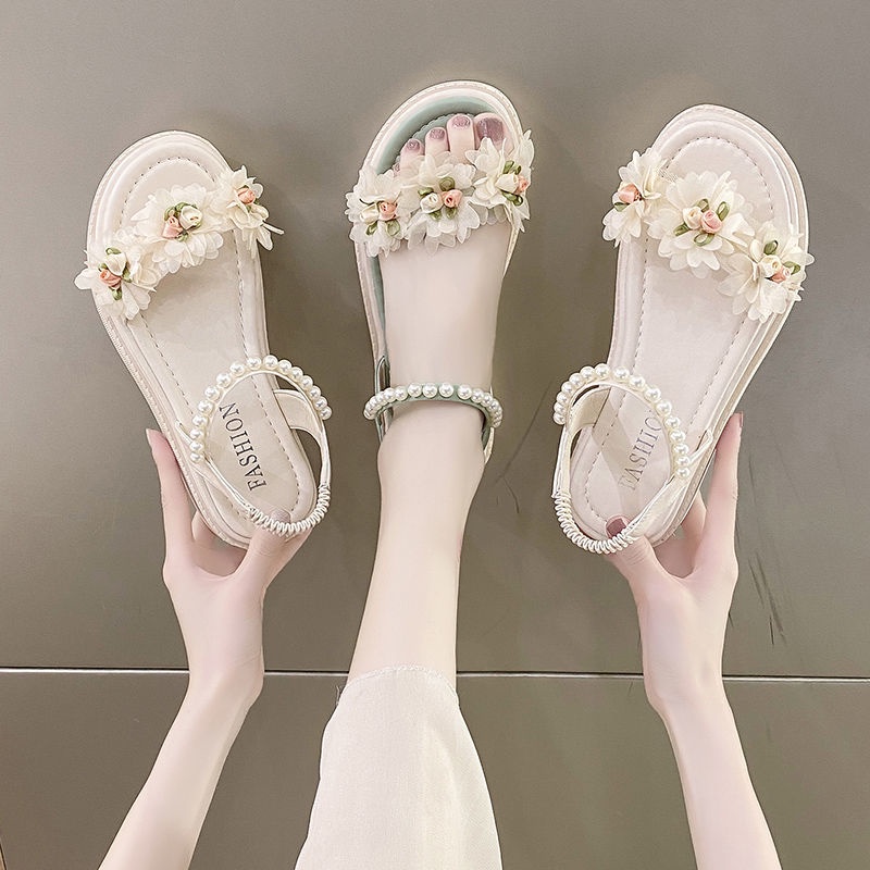 Dép Sandal Mùa Hè Đế Dày Mềm Mại Phong Cách Pháp Cho Nữ