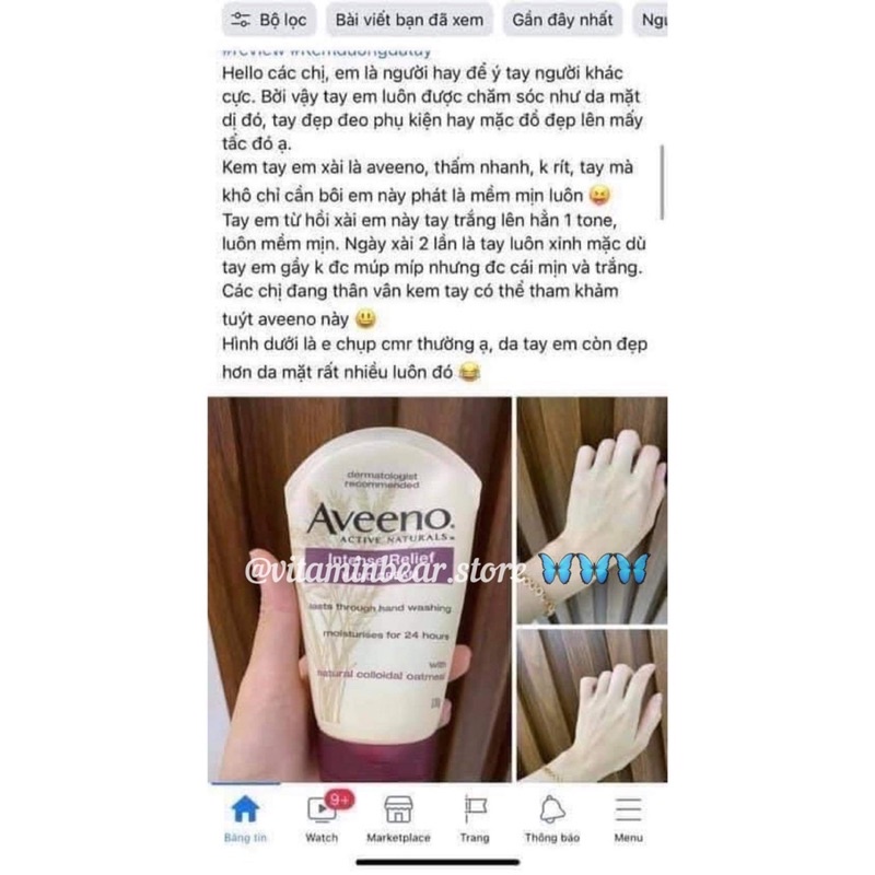 Kem dưỡng da tay Aveeno Hand Cream 100G