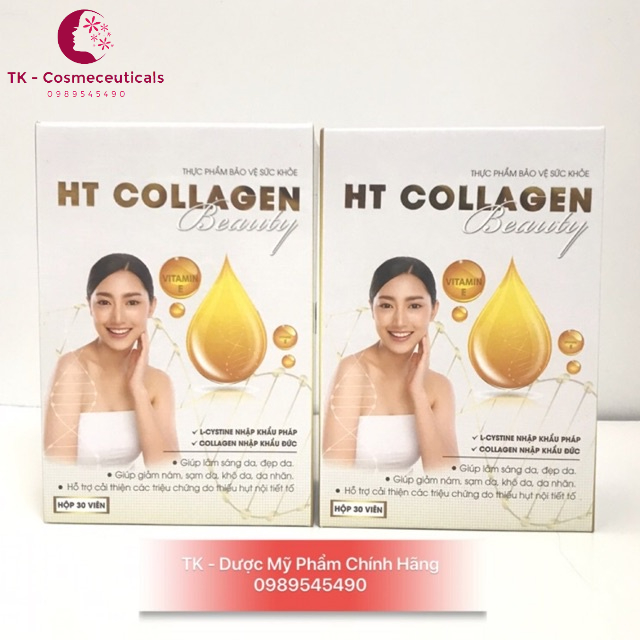 Viên Uống HT COLLAGEN Bổ Sung Nội Tiết Tố Giúp Sáng Da, Đẹp Da, Giảm Sạm Nám  - Hộp 30 Viên