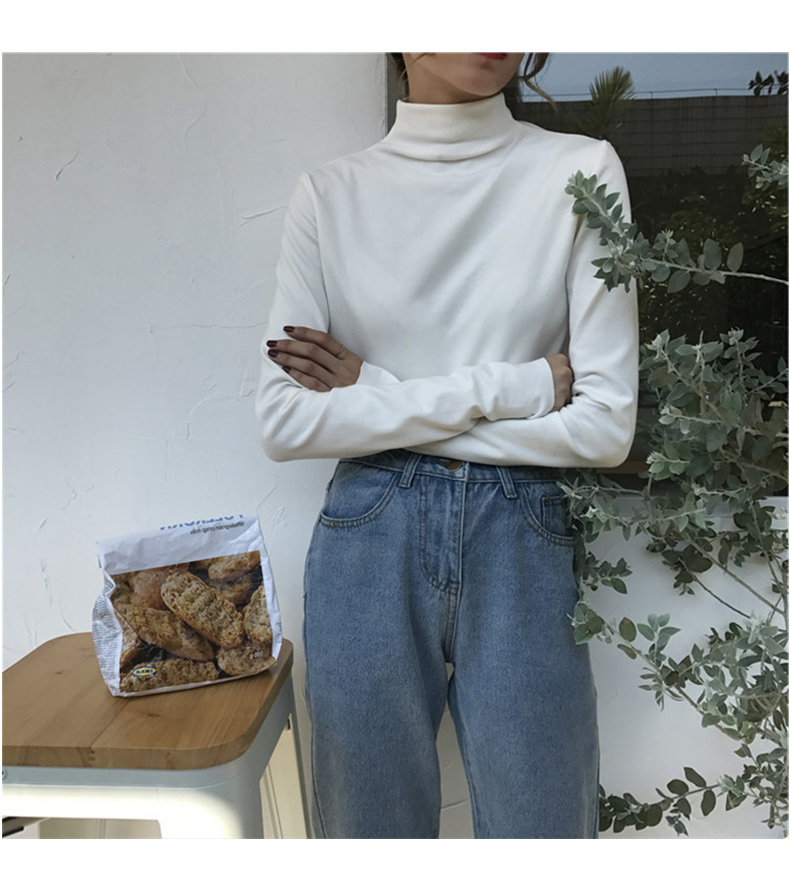 Áo Thun Tay Dài Cổ Cao Thời Trang Mùa Đông 2019 Cho Nữ | BigBuy360 - bigbuy360.vn