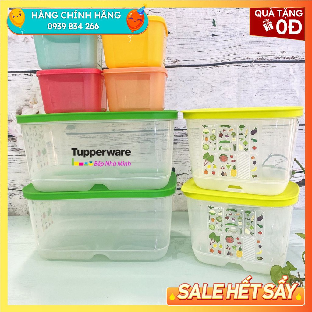 Hộp bảo quản Tupperware 💕Freeship💕 Bộ hộp trữ mát có nút hô hấp Ventsmart 4 - Hàng mới về