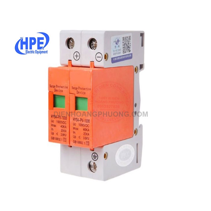 Thiết bị chống sét lan truyền  DC 1000V 2 pha