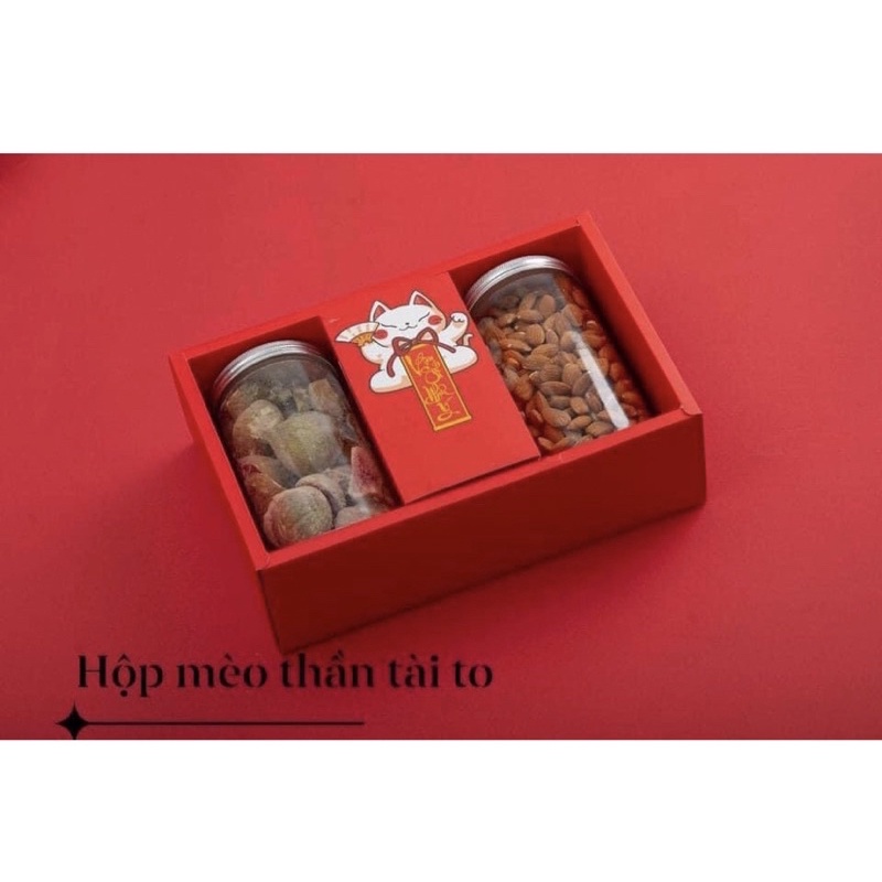 Hộp Tết Mèo Thần Tài To ( Kích thước : 29*18.5*9.5cm không gồm hộp nhựa )