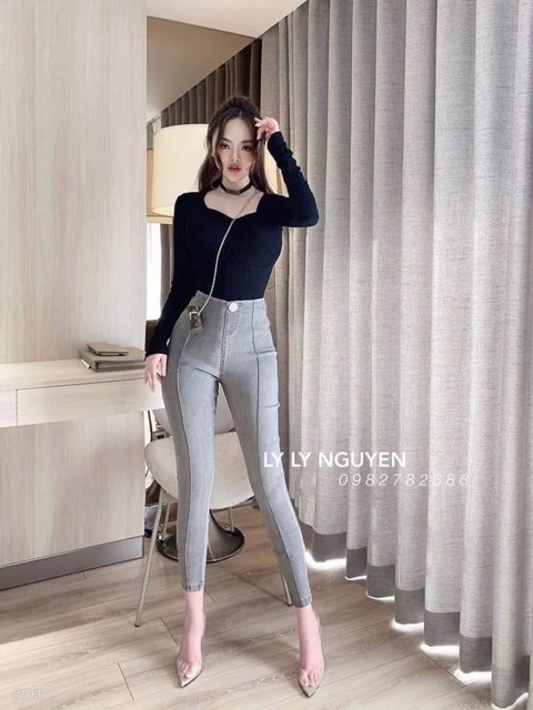 Quần Jean Giấy Gân Giữa siêu hot - Mã GJ00