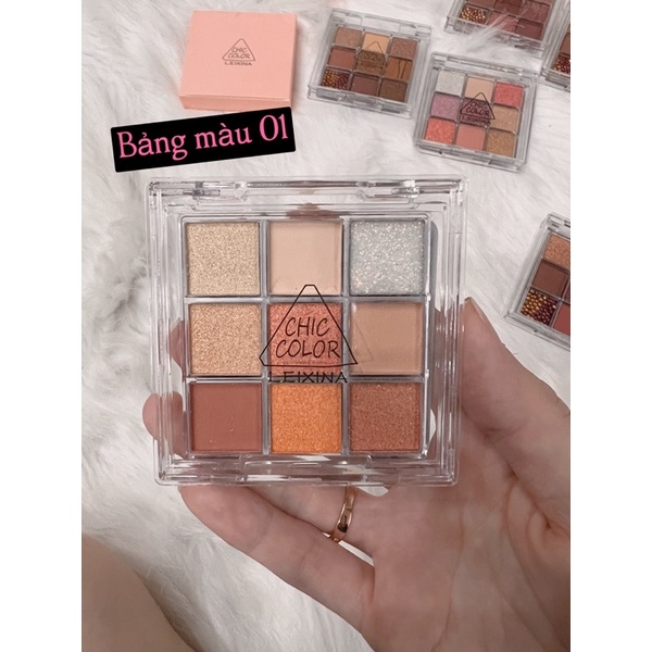 Bảng Phấn Mắt Chín Màu Sắc Hiệu Ứng Ngọc Trai Lấp Lánh Trang Điểm Hàng Ngày Siêu Lấp Lánh