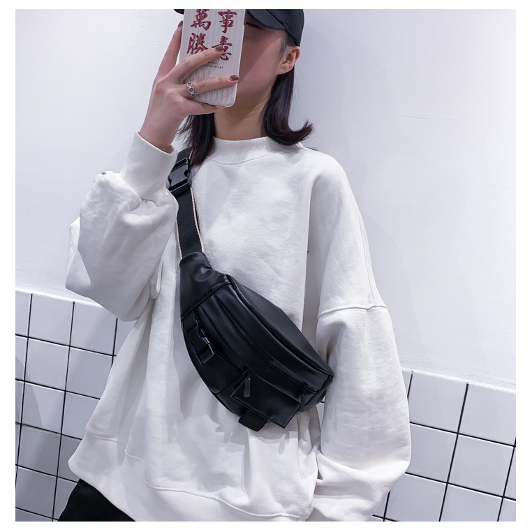 Túi đeo chéo, túi bao tử, túi unisex chất liệu da - TKM STORE | BigBuy360 - bigbuy360.vn