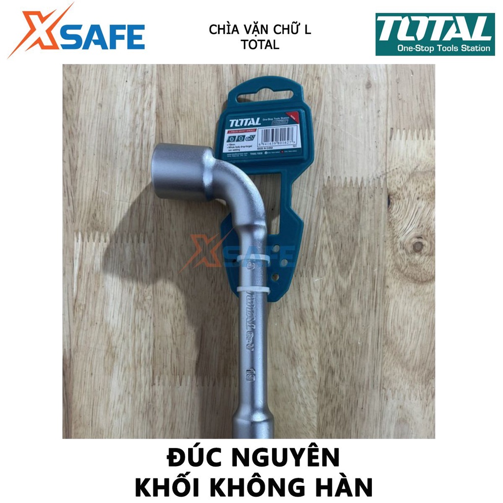 Chìa vặn góc chữ L TOTAL kích thước 10-19mm chất liệu CR-V, chìa vặn được đúc nguyên khối - chính hãng