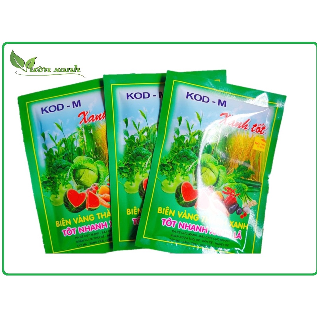 Set 3 gói phân bón lá Xanh Tốt 50gr biến vàng thành xanh